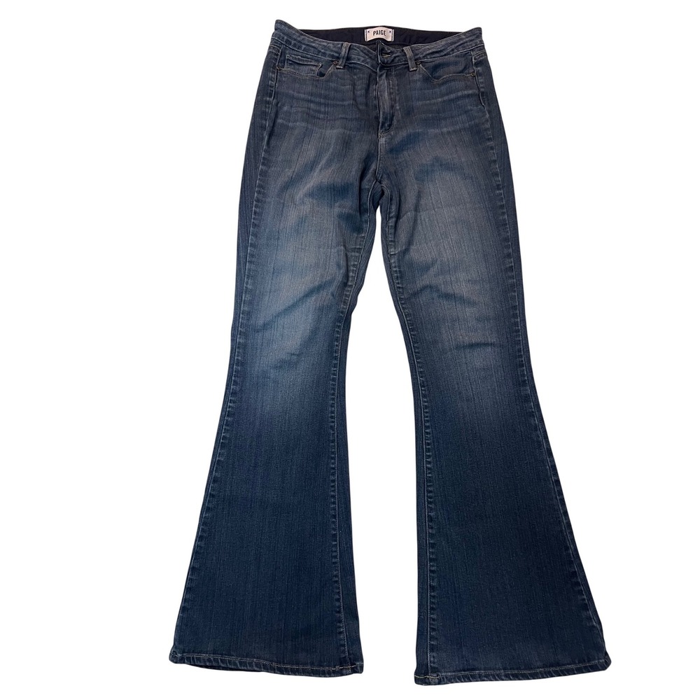 PAIGE High Rise Bell Canyon Flare Jeans Dark Wash Women's Size 29